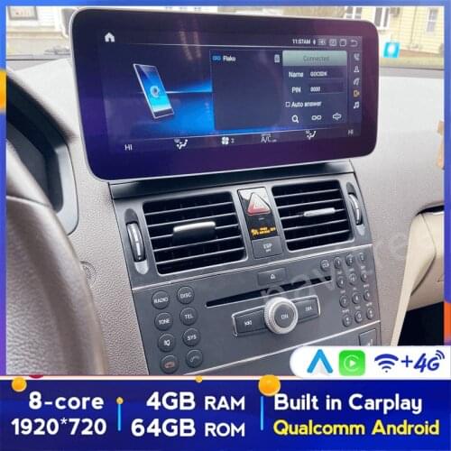 Android 10 8 Core 4G +64G Car dvd radio multimedia Player GPS Navigation for Mercedes Benz C-Class W204 S204 2008 2009 2010 w204