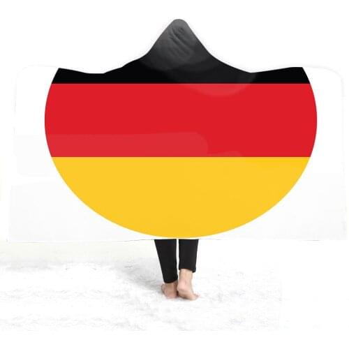 Free shipping Gift Flag Pattern Sherpa Fleece Hooded Blanket Cloak Throw Union Jack Flag US Germany Canada Australia Italy