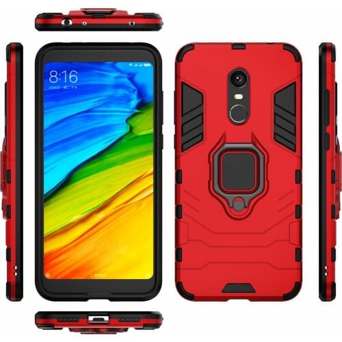 Phone Holder Finger Ring Case For Xiaomi Redmi 5 Plus Magnetic Armor Cover on the for Xiomi Redmi 5 plus 5plus Funda Capa Coque