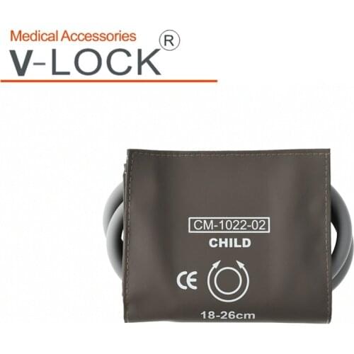 Child arm blood pressure cuff with bladder Double tube imitation leather cuff