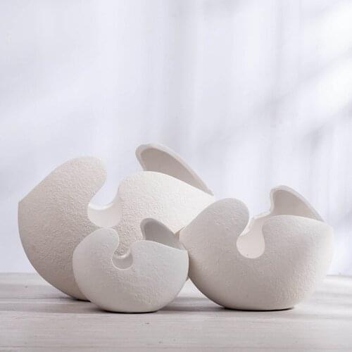 Home decor Vase modern fashion hydroponics vase ceramic eggshell vase dining table vase artificial flower porcelain