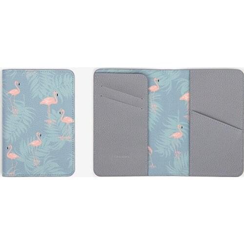 20PCS / LOT Elegant Women Card Wallet Leather Passport Cover Fresh Flower Animal Travel ID Card Bag