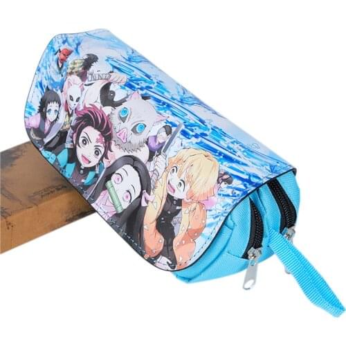 Hot Janpanese Anime Demon Slayer: Kimetsu No Yaiba Kamado Tanjirou Kibutsuji Muzan Prop Large Capacity Student Pencil toys Case