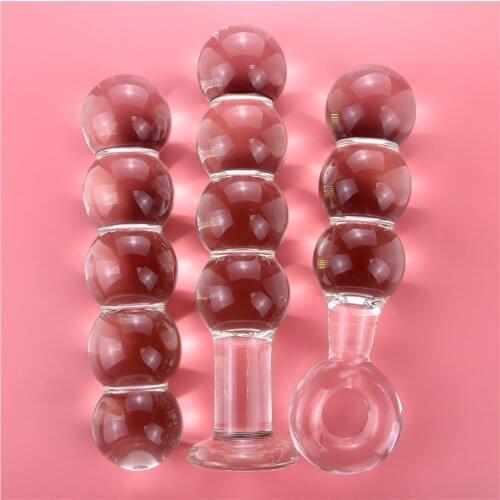 Crystal large pull beads anal plug butt plug vaginal ball heat-resistant glass anal beads dildo glass crystal sex toys female