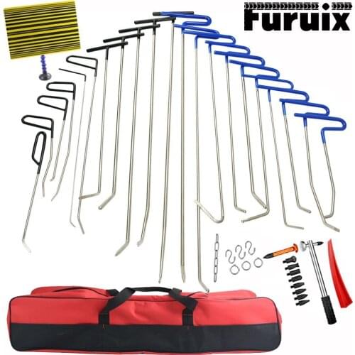 42Pcs tools push Rods Dent Remover Tools Hail Damage Removal Car Ding Dent Repair Rod Hook