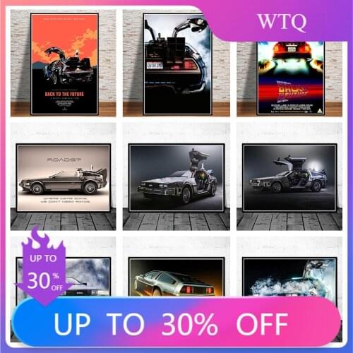 Back To The Future Cool Car Movie Canvas Painting Posters And Prints Vintage Wall Art Picture For Living Room Home Decoration