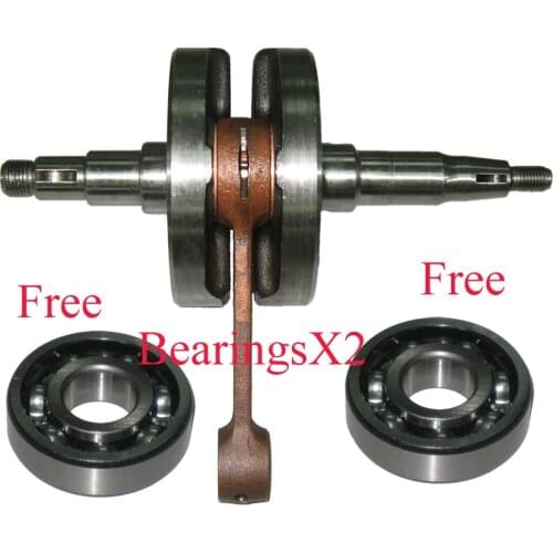 Motorcycle Parts Crankshaft Assy Crank Shaft for Suzuki Qingqi Jincheng AX100 Two Stroke With Connecting Rod 2pcs FREE Bearings