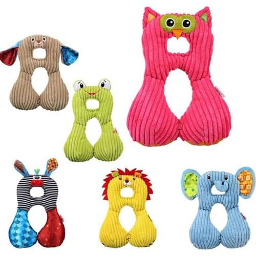 32cm New Cute Baby U Shape Pillow Cartoon Design Kids Infant Soft Stuffed Pillow Neck Protector Travel Toys Mobile Phone Straps