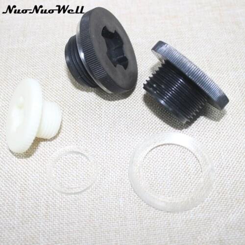 NuoNuoWell 1Pcs Fish Tank Water Connector Aquarium Plastic Bulkhead Pipe Joints Male Adaptor Pipe Hex Head End Cap