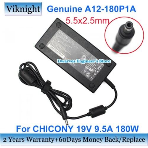 Genuine A12-180P1A Chicony ac adapter 19v 9.5a 180w A180A004L power supply charger for MSI GT683 GT685 clevo P150EM adapter