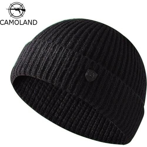 CAMOLAND Autumn Soft Warm Knitted Hats For Women Men Short Hip Hop Hat Casual Skullies Beanies Male Outdoor Skullcap Bonnet Hats