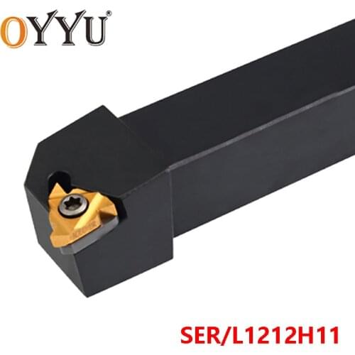 OYYU SER1212H11 SEL1212H11 Turning Tool Holder SER1212 SEL1212 CNC Carbide Insert Arbor Cutting Lathe Cutter use 11ER/IR