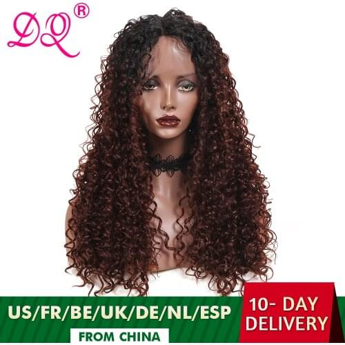 Synthetic Lace Front Wig for Women Ombre Honey Blonde Brown Red Black Wig Afro Kinky Curly Wig Heat Resistant Fiber Cosplay Wig