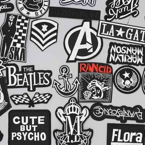 Personalized clothing patch English letter patch hot adhesive patch DIY sewing accessories embroidered cloth patch badge Decal