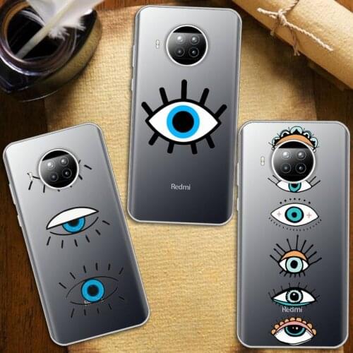 Evil Eye Phone Case Transparent for Xiaomi Redmi note 10 t 8 9 pro lite 11