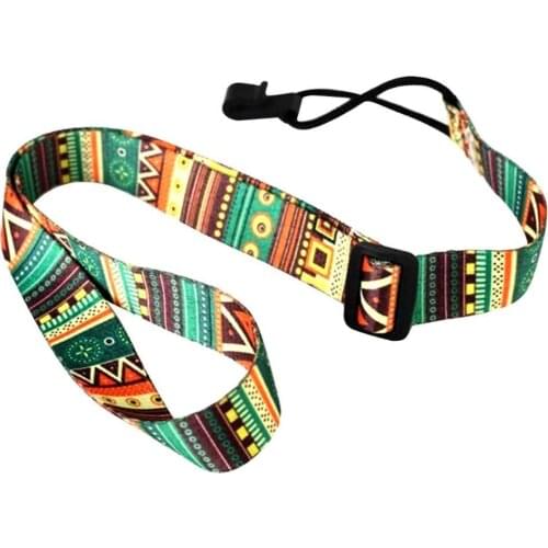 National Style Printing Acoustic Folk Guitar Straps Guitar Electric Leather Bass Adjustable Belts Thickened Ukulele Straps Y3N8