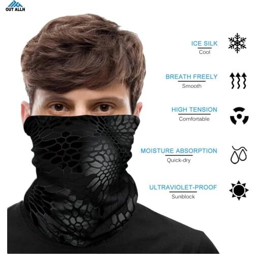 Kryptek Balaclava Hunting Scarf Bandana Buff Camping Neck Gaiter Tactical Military Face Shield Camouflage Ski Mask Opaska Summer