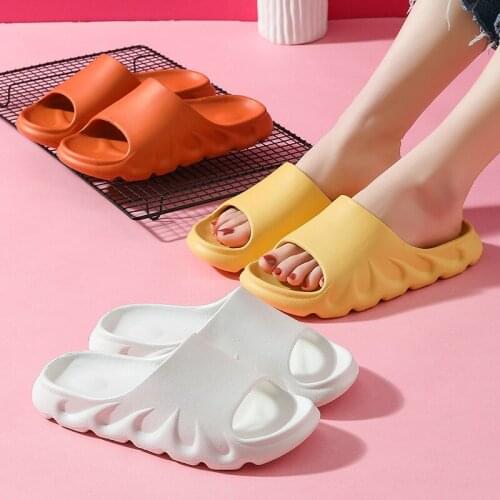 Unisex Slippers Women Summer Comfortable Non-slip Bathroom Flip Flops Lovers Indoor Sandals Fashion Home Solid Color Flat Shoes
