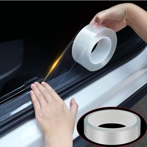 Universal Invisible Car Stickers Tape Car Door Sill Protector Multifunction Nano Sticker Tape Auto Bumper Scratchproof Strip