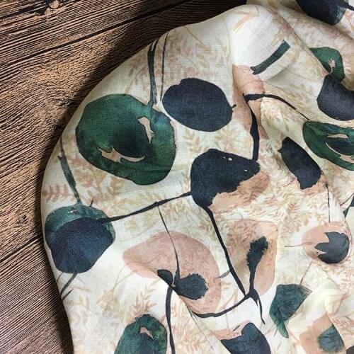 High Quality Natural Ramie fabric digital printing tissus Fashion Summer Gown Cheongsam Dress patchwork