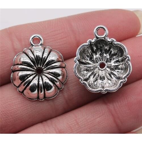 WYSIWYG 4pcs Charms Bundt Cake Pan Antique Silver Color 20x24mm Metal Alloy Charms Jewelry Diy Accessories