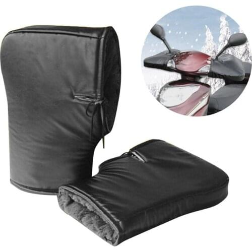 1 Pair Winter Thermal Motorcycle Handlebar Gloves Waterproof Moto Muff Winter Warmer Thermal Cover Gloves Guantes Moto