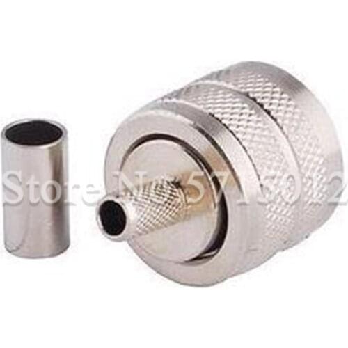 2Pcs UHF Male Head RF Coaxial Cable Crimping Connector SL16-J3 For Connect RG58 RG400 50-3 Electric Cable