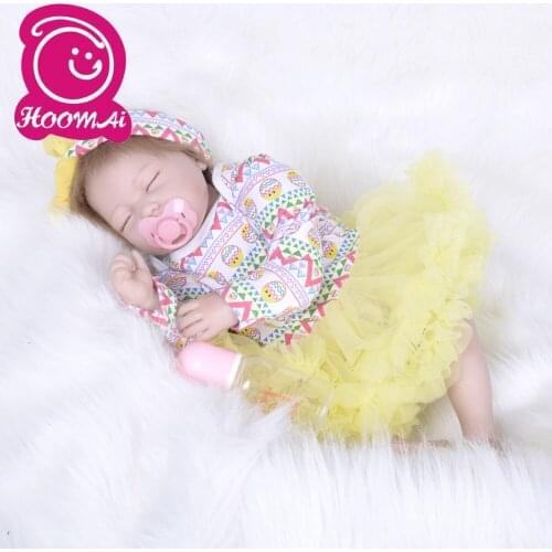 22" Bebe Reborn Dolls De Silicone Girl Body 55cm Doll Toys For Girls Boneca Baby Bebe Doll Best Gifts Toys