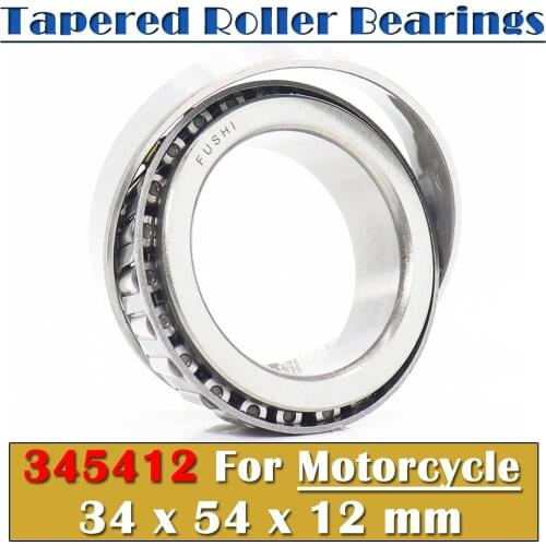 34*54*12 mm 1PC Steering Head Bearing 345412 Tapered Roller Motorcycle Bearings