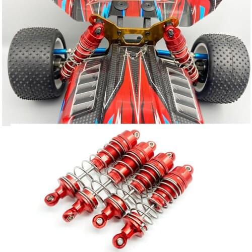 4pcs Shock Absorber Damper Front Rear Metal Upgrade DIY Kit Spare parts For 1:10 WLtoys 104001 RC Racing Car Repair Replacement