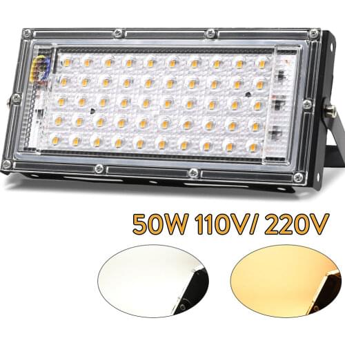 50W Led Flood Light Outdoor Floodlight Spotlight IP65 Waterproof 110V 220V light IP65 240V Warm/ Cold White