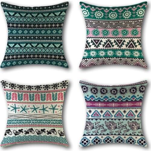 Bohemian Stripes Cushion Cover Throw Pillow Case for Home Chair Sofa Decoration Square Pillowcases