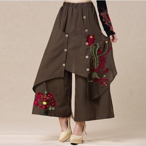 Cargo pants women Chinese style female trousers TA962