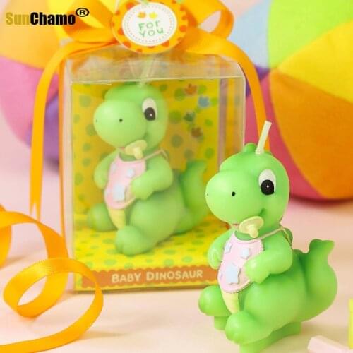 Children Birthday Party Candles Scented Flameless Candle Making Craft Cartoon Baby Dinosaur Candles Gift For Children Decoration