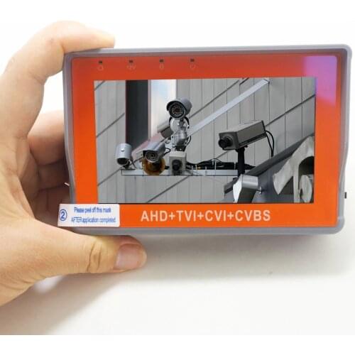 DHL free 4.3 Inch CCTV Tester IV7W 5MP 4MP AHD TVI CVI CVBS Security camera tester monitor with UTP PTZ Audio test DC12V Output