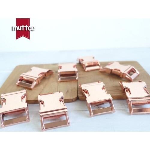 DIY for Dog Collar rose golden 2.5cm backpack buckle zinc alloy release buckle Dog Cat Collar Buckles Diy Accessory DCK-010