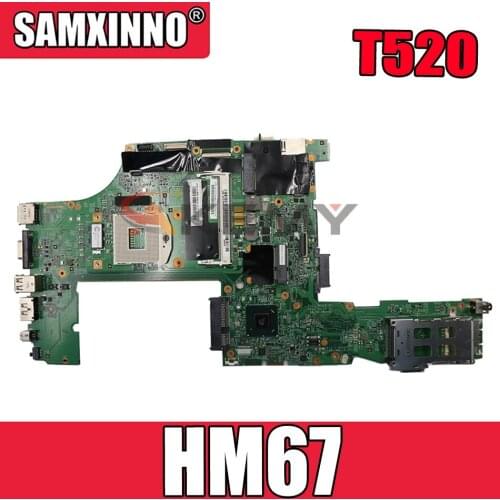 Laptop motherboard For LENOVO Thinkpad T520 Mainboard 04W2020 H0220-3 48.4KE34.011 HM67