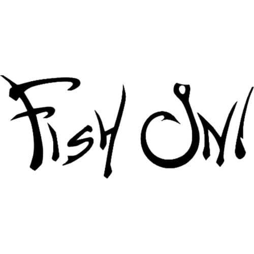 Fuzhen Boutique Decals Exterior Accessories Fish on Decal Boat Fishing Hunting Vinyl Car Stickers Black White KK