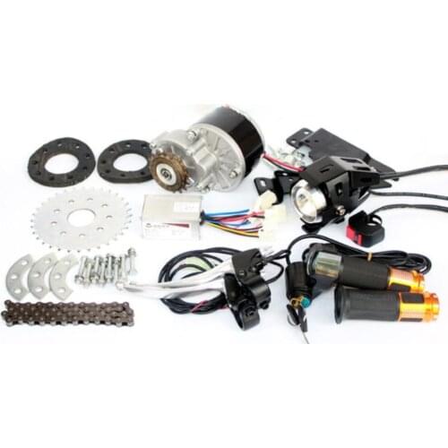 250W Brush Bike Motor Kit Rear Wheel Spokes Gear Sprocket Left Side Chain Drive Model Cheap Solution For DIY E-bicycle