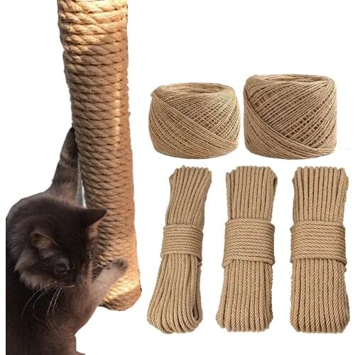Natural Sisal Rope Cat Tree Replace Rope Cat Scratching Posts Cat Tower Material Garden Bundling Household DIY Crafts Decoration