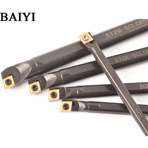 S06K/S07K/S08K/S10K/S12M-SCLCR06+Wrenches For Small Bore Inner Hole 5 Pcs Turning Tools Holder Carbide Boring Bar
