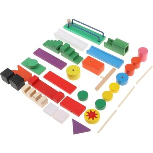 24Set Natural Wooden Domino Blocks Set, Racing Tile Game, Building & Stacking Toy Xmas Gift