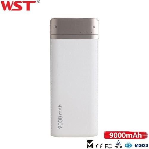 WST Original Brand Colorful 9000mAh Power Bank Ultra Slim External Battery Portable Power Bank 10000 mAh Fast Charging Powerbank