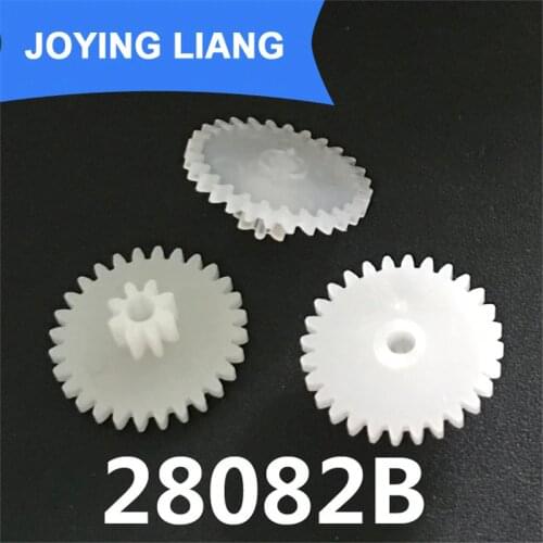 28082B 0.5M Plastic POM Gear Diameter 15mm 28 Teeth + 8 Teeth Two Layer Gear 2.05mm Hole DIY Toy Parts Accessories
