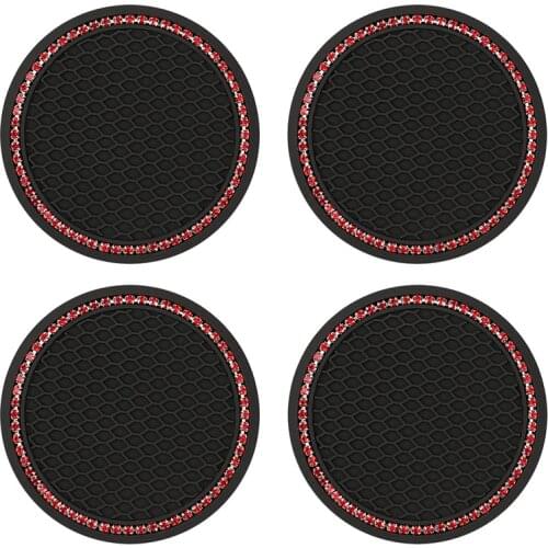 Cup Holder Coaster 2.75 Inch Car Interior Round Cup Holder Pad Cup Holder Insert Drink Coaster for Cars SUV 4PCS