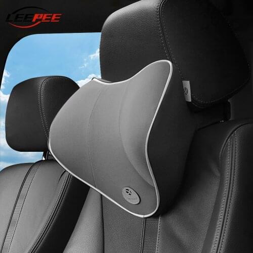 LEEPEE Car Seat Pillow Memory Foam Cushion Neck Protector Ergonomic Design Auto Accessories Interior Comfortable Breathable