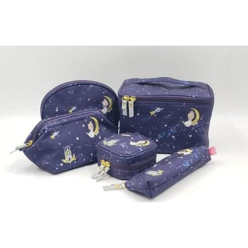 Cinderella embroidery jewelry box travel portable mini square jewelry box ring nail earrings necklace storage bag