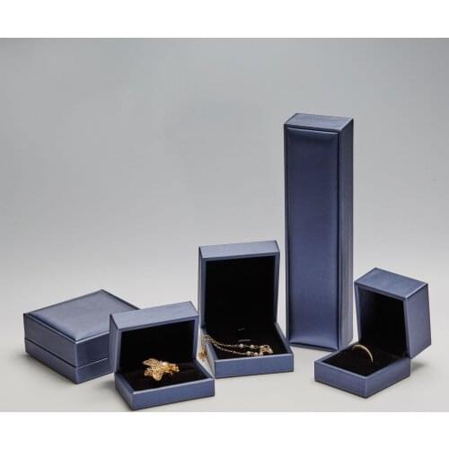 Ring Jewelry Box Jewelry Packaging Pendant Necklace Earrings Brushed Pu Leather Square Storage Box Jewelry Boxes and Packaging