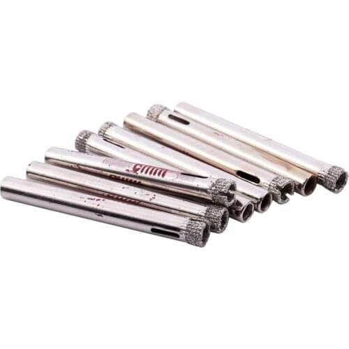 8 Pcs 6mm Dia Diamond Coated Drill Bit Tile Ceramic Glass Hole Saws