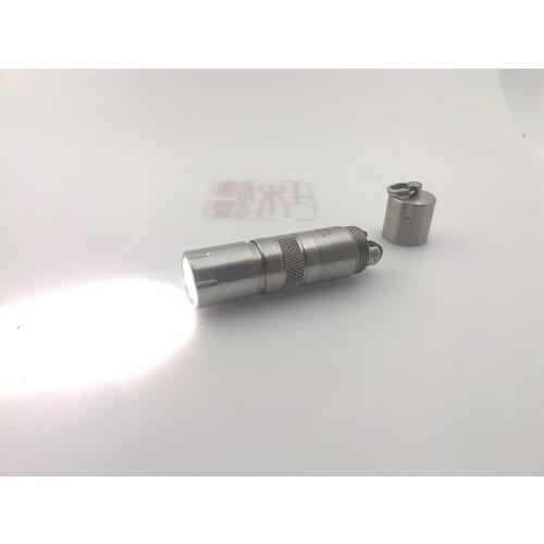 DQG/Hobi/10180 LED Mini Flashlight 2 Modes Torch Stainless Steel Waterproof Powerful Outdoor Hiking Camping Flashlight Mini Lamp